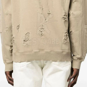 Hoodies déchirés pour hommes, style unique, respirants, basiques, en promotion, prix de gros - Product Image 6