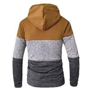 เสื้อฮู้ดมีฮู้ดสำหรับผู้ชายสินค้ามาใหม่สีตัดกันดีไซน์แบบกำหนดเอง - Product Image 2