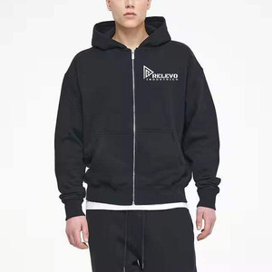 Sweat-shirts à capuche pour hommes, manches longues, 100% coton, fermeture éclair, respirants, streetwear, vêtements d'hiver, prix bas au Pakistan, 2 pièces - Product Image 2