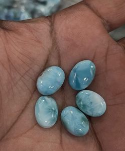 Cabujón de Larimar suelto, piedra preciosa azul cielo Natural para hacer joyas, Piedra del Mar Caribe, cabina pulida, suministro para manualidades DIY - Product Image 4