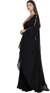 Kaftan marocain modeste de Dubaï, Abaya arabe brodée à la main, ornée de perles, longueur au sol, robe de mariée écologique, tenue de soirée - Product Image 2