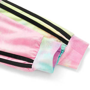 Wholesale Price New Fashion Cotton Long <b>Sleeve</b> Street Wear Custom Made Tie Dye Printing Casual Hooded <b>Ladies</b> Crop <b>Top</b> Hoodies - Product Image 4