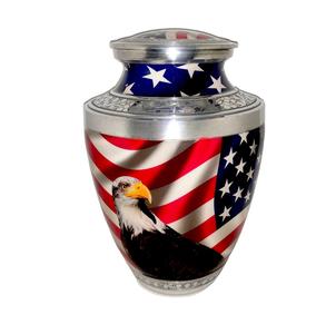 Urnas de cremación con bandera americana para cenizas humanas, urnas para cenizas de 200 pulgadas cúbicas para adultos - Product Image 5