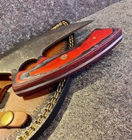 Professionele Keuken Chef-Kok Ulu Groente Hakmes Custom Logo Damascus Mes Met Houten Handvat Messenset
