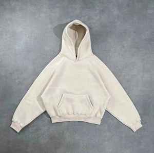 Vente en gros personnalisé de haute qualité luxe Designer lourd 100% coton pull à capuche imprimé et logo brodé - Product Image 3