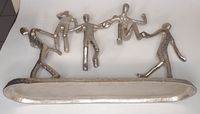 Estatua de Conejo de Aluminio, Diseño Art Deco, Decoración Ecológica para el Hogar, Adorno Navideño para Mesa de Sala de Estar