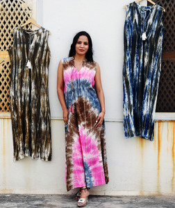 ชุดเดรสยาวหรูหราสำหรับผู้หญิงชุดเดรสยาวชายหาดยาวแบบผูกเน็คไทชุดเดรสยาวแบบเต็มตัวสำหรับฤดูร้อนชุดเดรสแขนกุด - Product Image 6