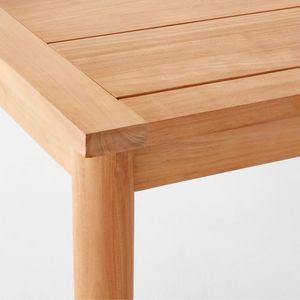 Mesa de comedor de madera de teca maciza de alta calidad con acabado resistente a la intemperie y diseño minimalista para comedor al aire libre e interior - Product Image 5