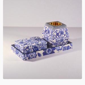 Ensemble de brûleurs d'encens indiens en résine avec incrustations de métal et de nacre écologiques et aromatiques pour la maison, le bureau, l'hôtel, idéal pour offrir en cadeau - Product Image 4