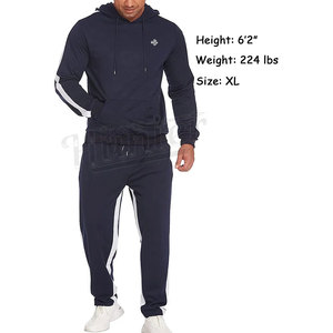 Chándal de gran tamaño con logotipo personalizado de alta calidad al por mayor, chándal con capucha y cremallera completa para hombre, chándal OEM superventas - Product Image 4