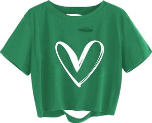 Femme Sun Moon Graphic Distressed Crop Top Oversized Short Sleeve Ripped Tee Shirt - Product Image 1