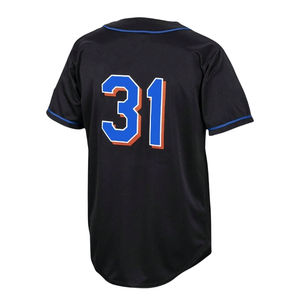 Maillot de baseball pour adulte sur mesure en gros, 100% polyester, respirant, évacuant l'humidité, séchage rapide, boutons intégrés - Product Image 2