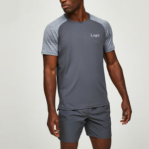 Hauts de sport à séchage rapide pour hommes ensemble de chemises et shorts de sport 2 pièces vêtements de sport à col rond vêtements de sport d'été teints en été - Product Image 4