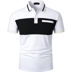 Venta al por mayor de alta calidad de los hombres Polo transpirable que absorbe la humedad de los hombres Polo Camiseta 100% de algodón de manga corta Polos - Product Image 1