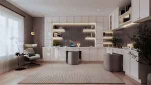 Conjunto de armario de cocina de pie MDF melamina UV diseño moderno europeo armario Modular de madera completo con soporte para fregadero muebles de cocina - Product Image 4