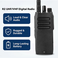 Talkie-walkie numérique DMR R2 64 canaux UHF VHF 4W 5W IP68 Réduction de bruit SINC+ MIL-STD-810 Professionnel 0-5km Batterie 2000-2500mAh
