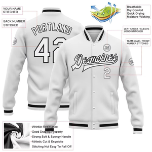 Moda hombre invierno Unisex cremallera Universidad Letterman bombardero chaquetas personalizadas en blanco béisbol Varsity chaquetas - Product Image 5