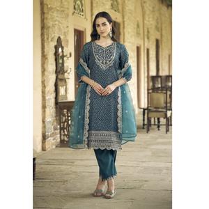 Best Selling Soft Comfortable Ethnic Printed Muslin <b>Kurta</b> Pant Set for <b>Women</b> Everyday Wear Available In Bulk Quantity - Product Image 1