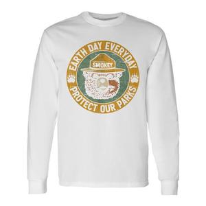 T-shirt vintage a maniche lunghe con orso per la Giornata della Terra - Proteggere i nostri parchi - Prodotto promozionale premium - Product Image 1
