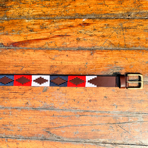 Authentique ceinture de polo en cuir rouge marine pour jeunes fabriquée à la main écologique qualité lourde longueur personnalisée style décontracté de luxe durable - Product Image 5