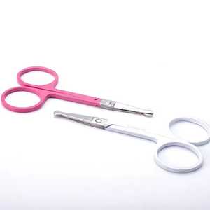 Tijeras de manicura profesionales de acero inoxidable con acabado satinado de 3,5 ", herramienta de belleza, hoja afilada, punta fina, mango de plástico para cutículas - Product Image 4