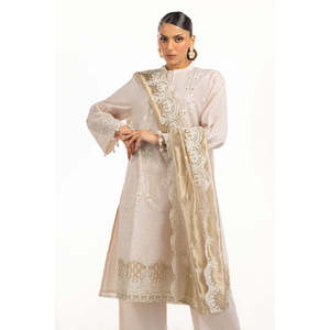 Conjunto de Traje Bordado de 3 Piezas en Papel y Algodón para Mujer IUSTKSD-824 - Product Image 2