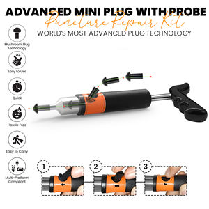 GRAND PITSTOP Kit de réparation de pneu sans chambre à air 21 pièces Pince multifonctionnelle pour voitures remorques camions tracteurs 15 champignons - Product Image 4