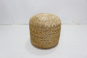 High Quality Handmade Round Water Hyacinth <b>Stool</b> For Living Room & Home Organization - Product Image 3