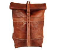 Sac à dos bohème marocain vintage fait main, élégant sac à bandoulière en cuir naturel pour femmes, inspiré du rock, avec fermeture à cadenas, mode bohème
