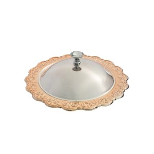 Beautiful Luxurious Metal Designer Serving Dish <b>Tray</b> With Matching Lid Housewarming Gifts New Arrival - Product Image 4