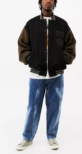 เสื้อแจ็คเก็ตผู้ชายสำหรับฤดูใบไม้ผลิฤดูใบไม้ร่วงเสื้อแจ็กเก็ตบอมเบอร์แจ็คเก็ตเบสบอลวัยรุ่นลำลองทรงหลวมออกแบบได้ตามต้องการ - Product Image 2