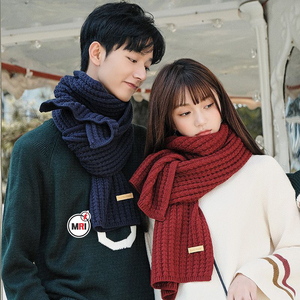 Dernière conception personnalisée 100% Écharpe tricotée en laine épaisse unie de haute qualité Écharpe chaude à carreaux de couleur unie Écharpes d'hiver douces et confortables - Product Image 3