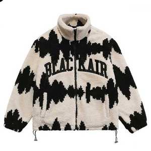 Sweat à capuche d'hiver chaud et élégant, personnalisé, respirant, lourd, col montant, polaire sherpa, broderie - Product Image 1