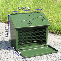 Mangeoires à écureuils JH-Mech pour l'extérieur, à suspendre, boîte à nidification pratique, design mignon, mangeoires à oiseaux et écureuils en métal pour l'extérieur