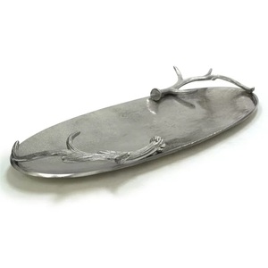 Hot Premium Fancy Luxury Modern Aluminio Chapado en oro Bandeja de servicio para fiestas Bodas Festival de Navidad Uso de decoración del hogar - Product Image 5