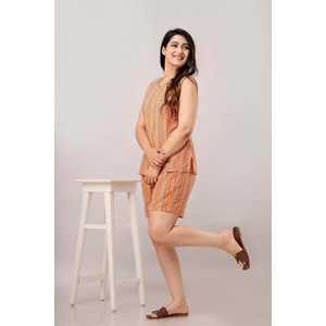 Camisón con estampado Multicolor abstracto romántico para mujer, popelina transpirable, cintura elástica, cierre de botones, Animal a rayas para invierno - Product Image 6