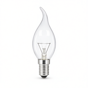 Lampadina a incandescenza CLEAR 60W 230V E14 a forma di candela - Product Image 2