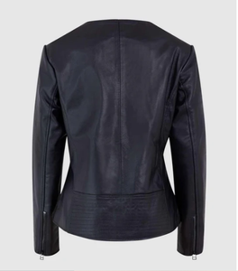 แจ็กเก็ตแฟชั่นหนังแท้สำหรับผู้หญิงแจ็กเก็ตแฟชั่นหนังแท้ระบายอากาศได้ดีดีไซน์ใหม่ - Product Image 2