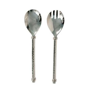 Classic Stainless Steel <b>Salad</b> <b>Server</b> Set Timeless Dining Serving Utensil Decorative Kitchenware - Product Image 1