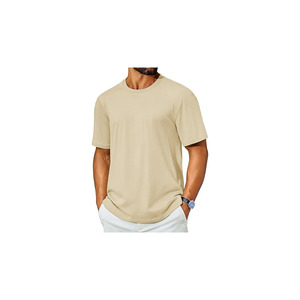 Camisetas de cuello redondo de manga corta de algodón Premium para hombre, camisetas clásicas sólidas básicas informales holgadas con estampado Digital - Product Image 3