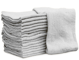 Wholesale <b>White</b> Cotton Shop <b>Towels</b> 50 Pack 13x14 Inches Eco-Friendly Antimicrobial Woven Square Durable Absorbent for Factory - Product Image 5