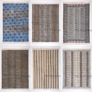 Alfombra de lana India Dhurries tejida a mano, alfombras de algodón decorativas para el suelo hechas a mano, alfombra Dhurrie al por mayor - Product Image 4