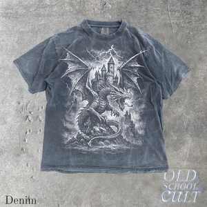 T-shirt graphique surdimensionné Logo personnalisé Vintage coton lavé col rond manches courtes Streetwear unisexe décontracté mode vêtements - Product Image 3