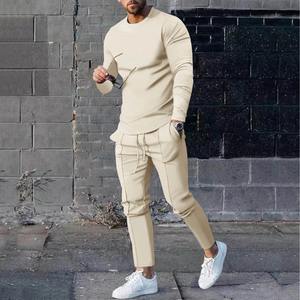 Men's Sport <b>Suits</b> Spring Autumn Streetwear 2 Piece Set Long Sleeve O-Neck Slim <b>T</b>-<b>Shirts</b>+High Waist Pant Sets Plus Size Tracksuit - Product Image 5