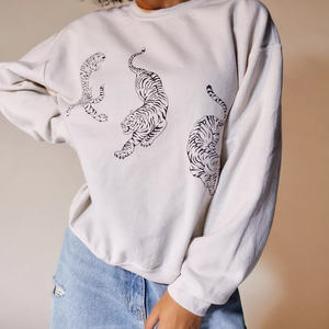 Sudaderas Lisas con Cuello Redondo al por Mayor para Mujer - Sudaderas de Estilo Urbano Hip Hop para Mujer - Product Image 6