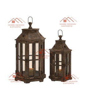 Home Festival Party Decorative Brown Color Hanging <b>Lanterns</b> Latest Design Wooden <b>Lantern</b> - Product Image 5