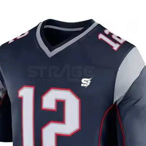 Nueva Camiseta de Fútbol Americano Corta, Transpirable, Personalizada, de Moda, que Absorbe la Humedad, Ecológica, Precio al por Mayor para Ropa Deportiva - Product Image 4