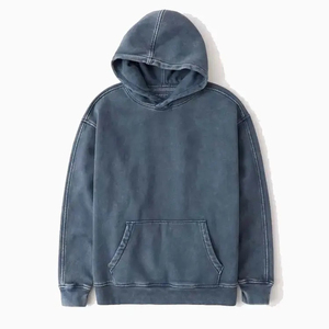 Sweats à capuche vintage 100% coton pour hommes Design vieilli délavé à l'acide 2025 Basics Teint uni pour les commandes en gros d'hiver à bas prix - Product Image 4