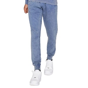 Venta al por mayor XL de los hombres de lavado ácido Vintage francés Terry chándal de invierno de moda de 2 piezas de algodón Logo transpirable personalizable de talla grande - Product Image 5