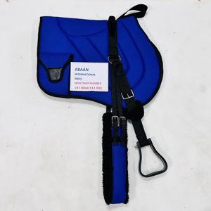 Tapis de selle Bareback doublé en peau de mouton respirant pour chevaux Tapis d'équitation léger avec sangles Fabriqué en Inde - Product Image 3